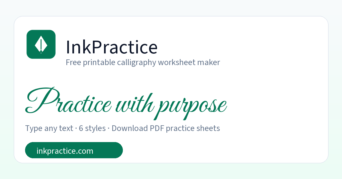 Cursive Practice Sheets – Free Printable Trace Pages | InkPractice